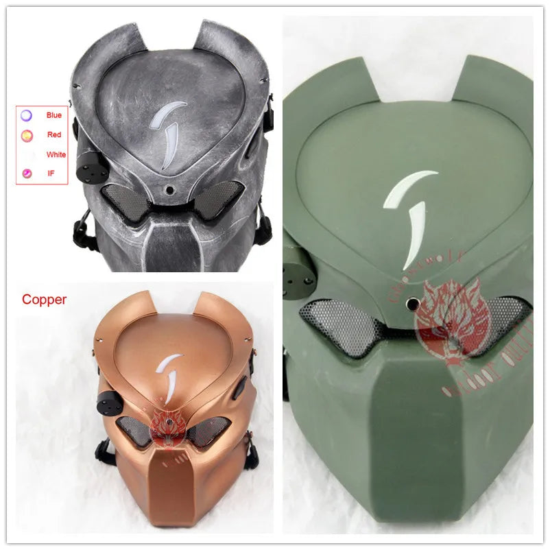 Predator Alien Hunter Composite Helmet with Infrared Light Tactical Airsoft Mask 2026