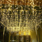 8-Mode LED Icicle String Lights - Fairy Curtain Garland for Christmas, Wedding & Party Decor - 96/120/216/256 LED Options, Energy Efficient & Easy to Install