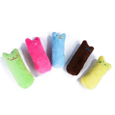 Teeth Grinding Catnip Toys - Funny Plush Cat Chewing Toy for Kittens