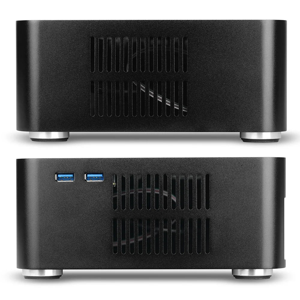 Mini ITX kabinet i aluminium med indbygget strømforsyning