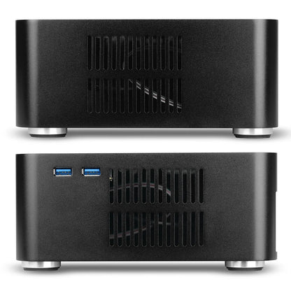 Mini ITX kabinet i aluminium med indbygget strømforsyning