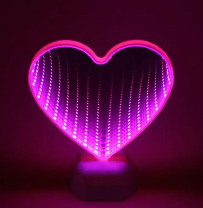 Lampada Notturna LED Specchio Infinito 3D Tunnel Lampada Camera per Bambini Novità Ritorno a Scuola 2025 Alimentata a Batteria Bagliore Accogliente