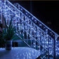 8-Mode LED Icicle String Lights - Fairy Curtain Garland for Christmas, Wedding & Party Decor - 96/120/216/256 LED Options, Energy Efficient & Easy to Install