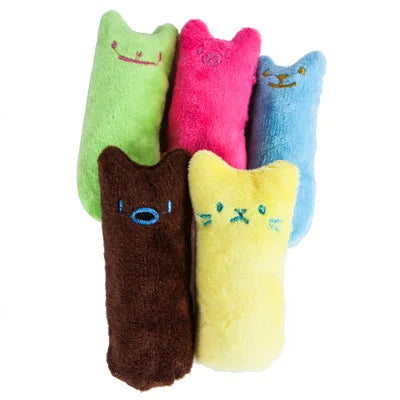 Teeth Grinding Catnip Toys - Funny Plush Cat Chewing Toy for Kittens