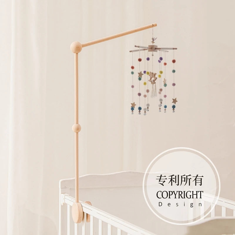 Baby Crib Mobile Wooden Nursery Newborn Sensory Toys