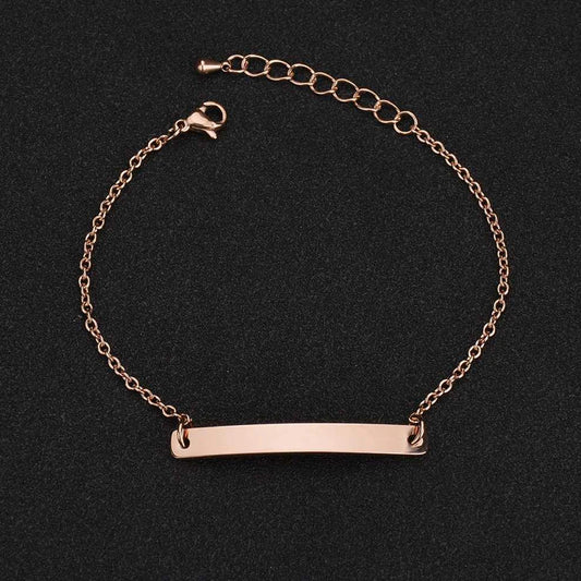 Akizoom Punk Gravering Navn Egendefinerte armbånd Gullfarge Rustfritt stål Tykk Håndkjede Tilpasset Par Menn Dame Smykker Gave (Kopi)