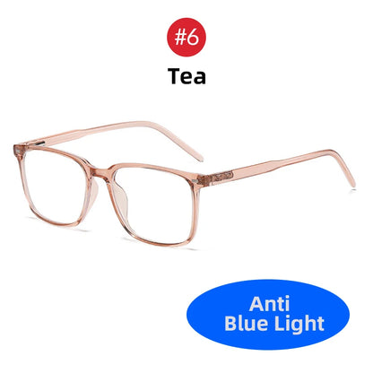 Blue Light Blocking Glasses – Square Frame TR90 Lightweight Eyewear, Back to School 2026 Trend, Anti Blue Light for Computer Use