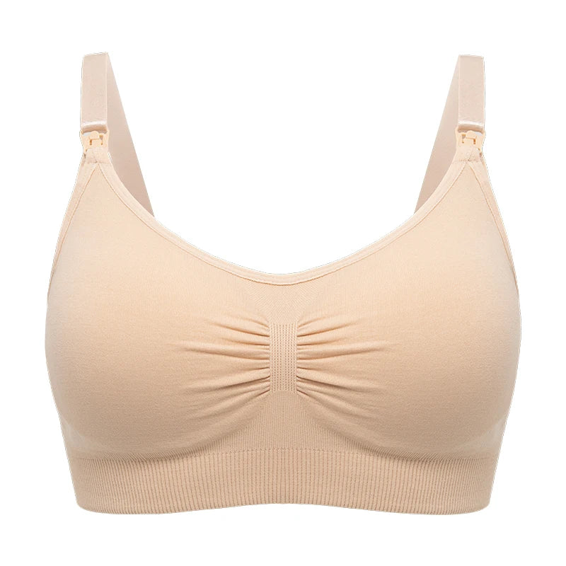 Breathable women's nursing bra – seamless wire-free maternity, nylon, all seasons