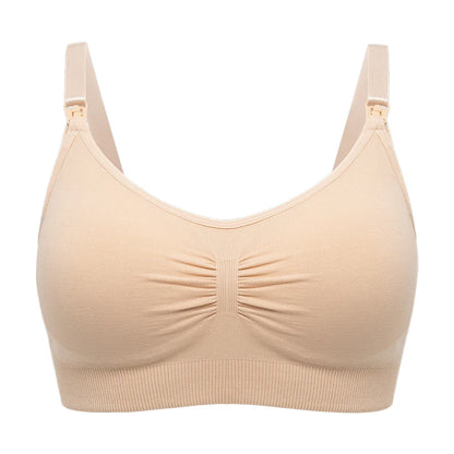 Breathable women's nursing bra – seamless wire-free maternity, nylon, all seasons