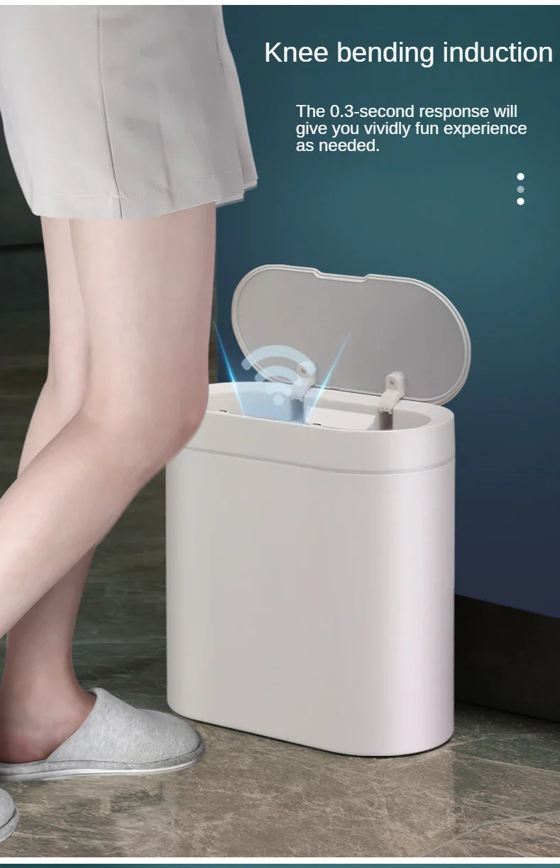 Sensor Trash Can Touchless 8L Kitchen Bathroom Bin Compact