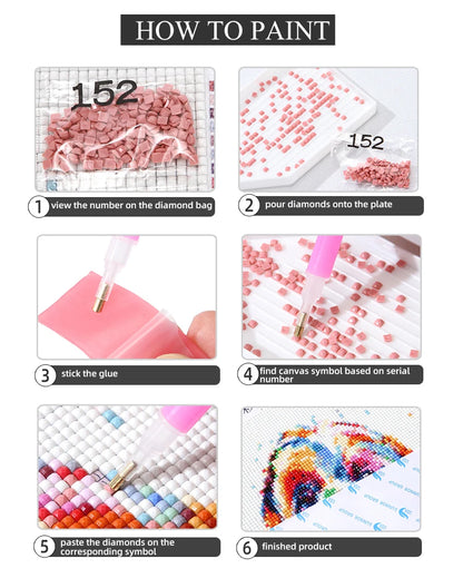 Dier Aap Panda Toilet Schilderij Kunst DIY Borduren