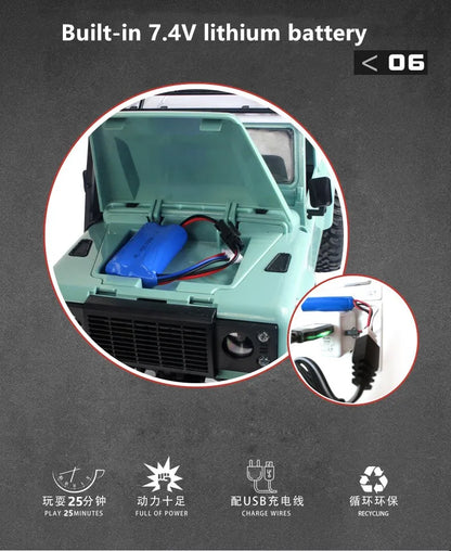 RC Truck 1/20 Scale 4WD Off Road Climbing Buggy Light 2.4G Remote Control Car All Terrain Toy Fall 2025 Gift Idea