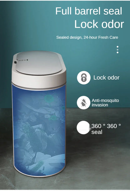 Sensor Trash Can Touchless 8L Kitchen Bathroom Bin Compact
