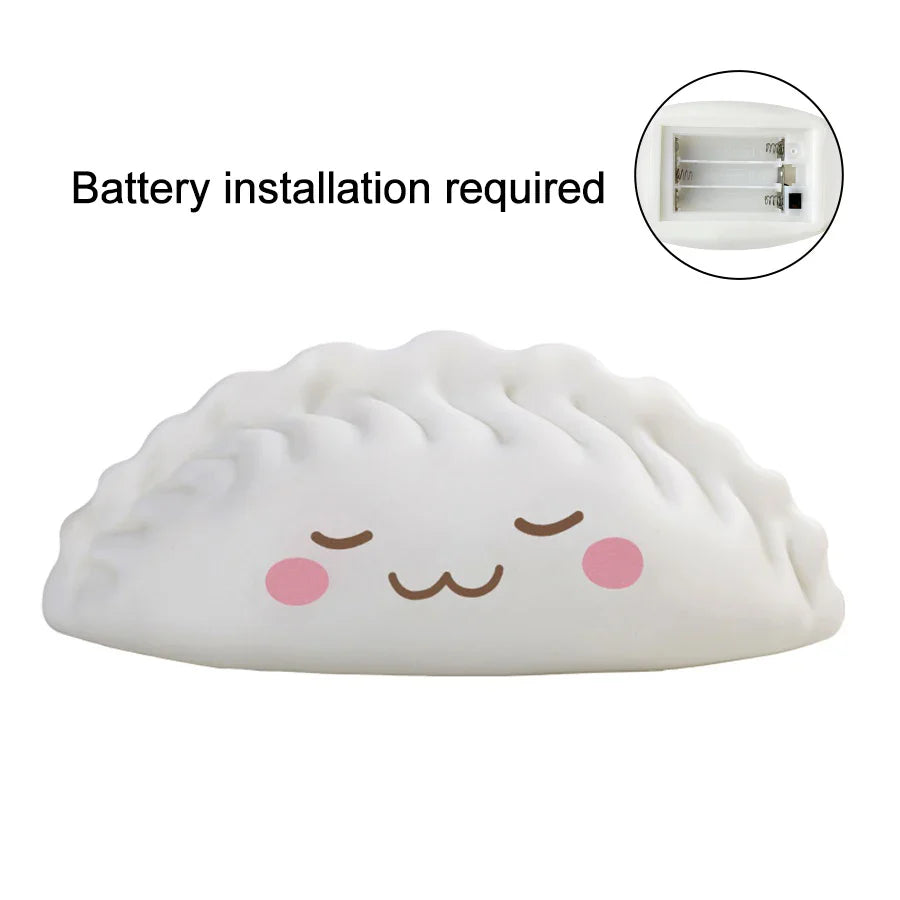 Natlampe Genopladelig LED Kanin Dumpling Tegneserie Sengebordslampe Efterår 2025 Børneværelse Blød Søvn Gave