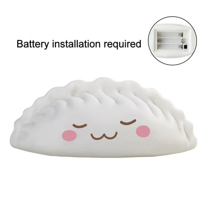 Natlampe Genopladelig LED Kanin Dumpling Tegneserie Sengebordslampe Efterår 2025 Børneværelse Blød Søvn Gave