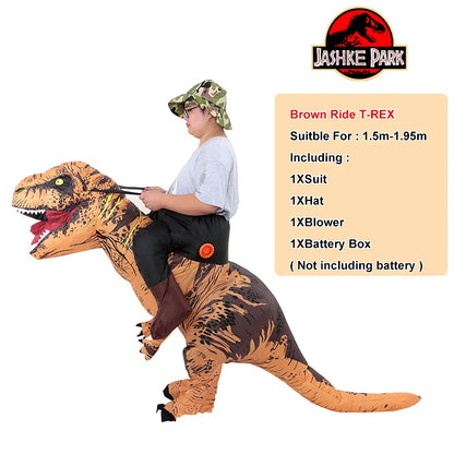 T-Rex Inflatable Halloween Cosplay Dinosaur Costume for Adults Men Women Carnival Party 2026