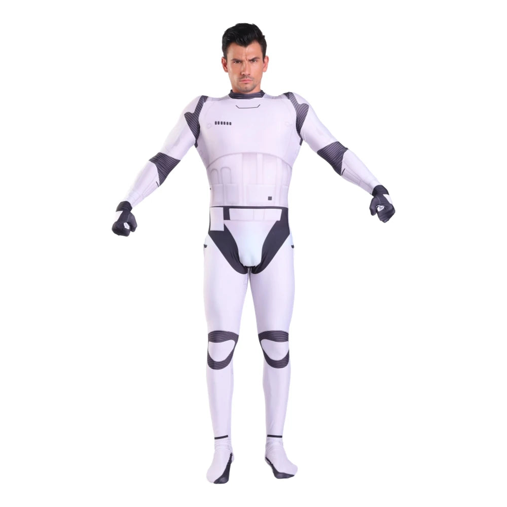 Star Wars Imperial Stormtrooper Zentai Jumpsuit Cosplay Costume for Men Boys Adults Halloween 2026