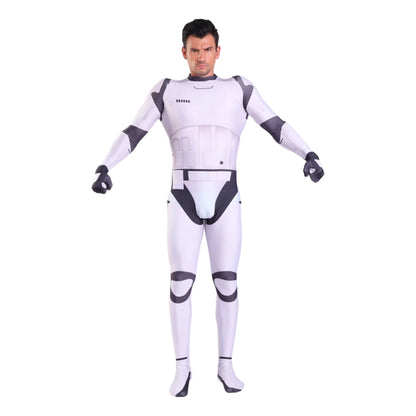 Star Wars Imperial Stormtrooper Zentai Jumpsuit Cosplay Costume for Men Boys Adults Halloween 2026