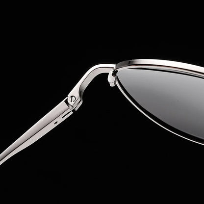 Luchtvaart Metaal Frame Kleurveranderende Zonnebrillen voor Mannen, Piloot Dag Nacht Visie Rijden