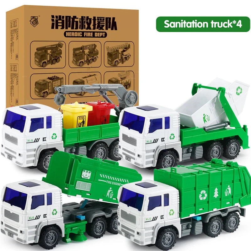 Sprinkler Cars Toy Set - Educational Trucks for Kids, Imaginative Play