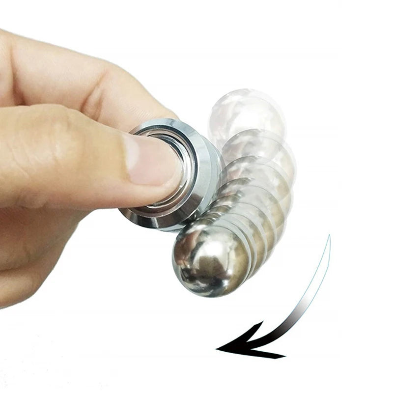Magnetic Metal Gyroscope Fidget Toy Chrome Stress Reliever