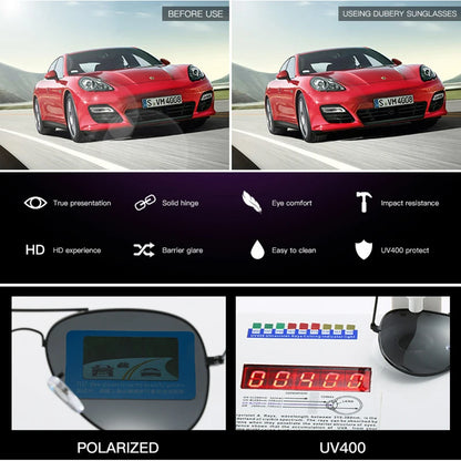 Classic Pilot Sunglasses Polarized Metal Shades UV400 for Men and Women