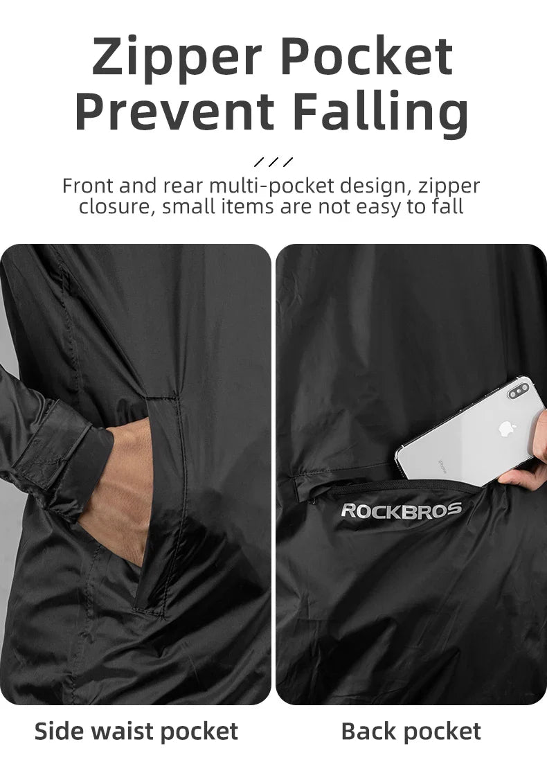 Chaqueta impermeable para ciclismo de hombre - con capucha, nylon, para lluvia