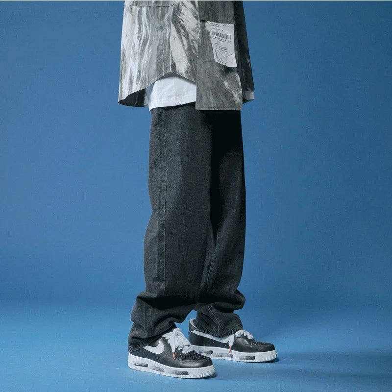 Soft Relaxed Men's Jeans - Baggy Tapered, Denim, Everyday