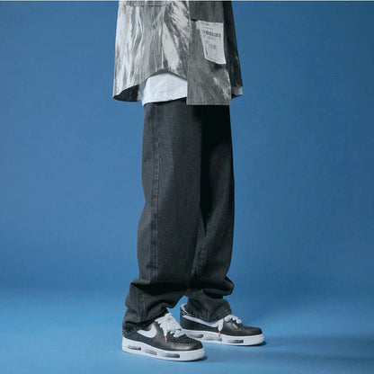 Soft Relaxed Men's Jeans - Baggy Tapered, Denim, Everyday