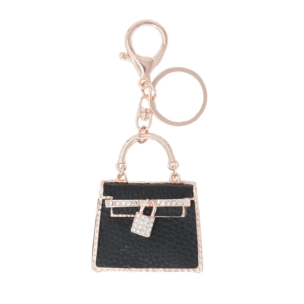 1+1 Free Birkin Inspired Mini Hand Bag - Creative Leather Bag Charm Keychain Ornament