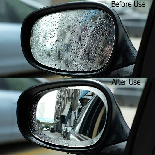 Waterproof Anti-Fog Rearview Mirror Film - 2 Pcs Car Accessories, Clear Protection for Safe Driving