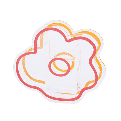 Jarrón acrílico tamaño M jarrón geométrico de mesa otoño 2025 reflejo de luz solar arcoíris decoración de escritorio para el hogar regalo