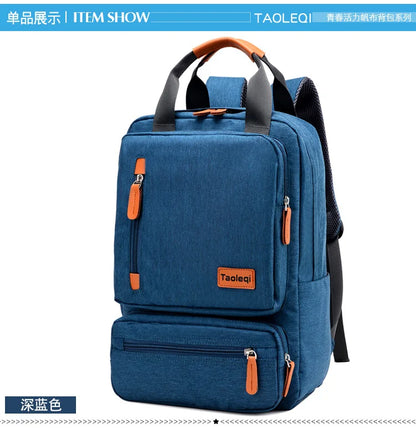 Zaino da laptop in tela 20-35L grande capacità zaino da viaggio scuola zaino per il ritorno a scuola 2025 organizzato resistente all'acqua