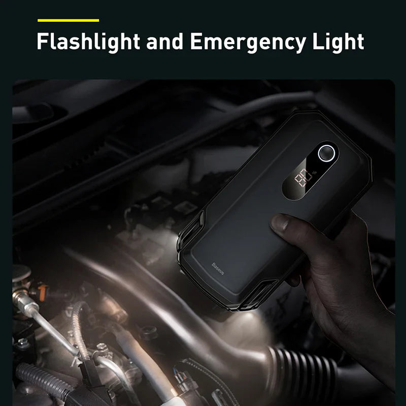 Arrancador de coche Power Bank portátil Cargador de batería 12V para impulso de emergencia Caída 2025 Listo para viaje por carretera