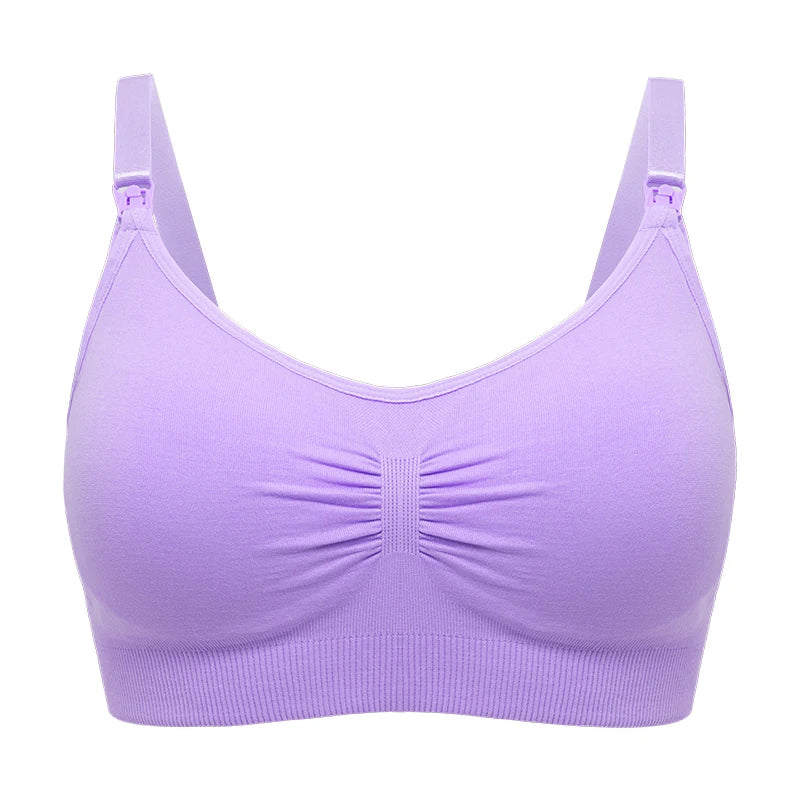 Breathable women's nursing bra – seamless wire-free maternity, nylon, all seasons