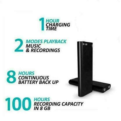 Sprachrekorder Ultra Dünn Mini Digital Diktiergerät Kompakt