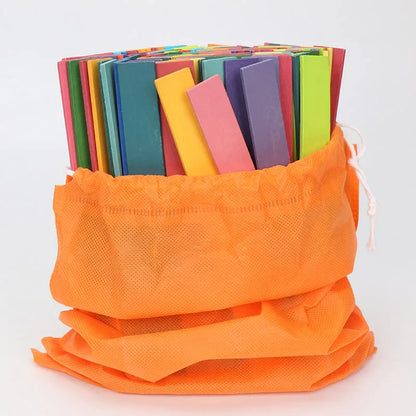 Wooden Rainbow Blocks Montessori Stacking Toys Wood Building Blocks Back to School 2025 Educational STEM Gift