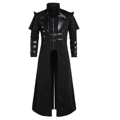 Steampunk gotisk trenchcoat Halloween-kostymejakke