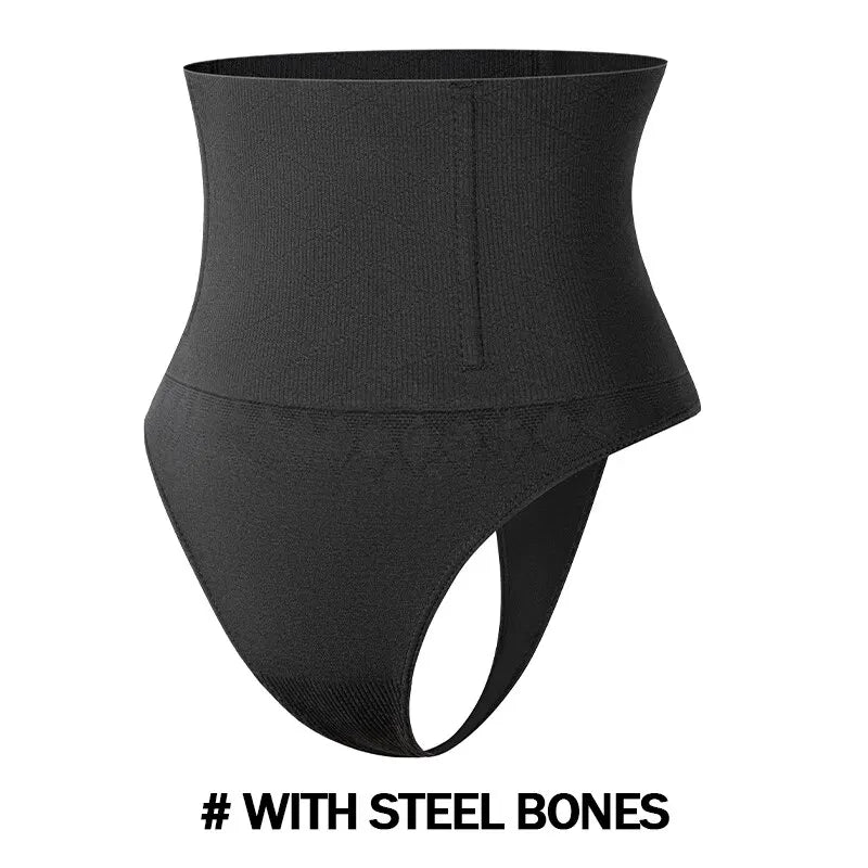 High Waist Tummy Control Thong Shapewear with Butt Lifter and Steel Bones for a Smooth Silhouette 6