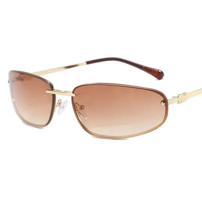 Hochwertige Damen Sonnenbrille – ovales rahmenloses Design, leichtes Material, für Outdoor-Aktivitäten 4