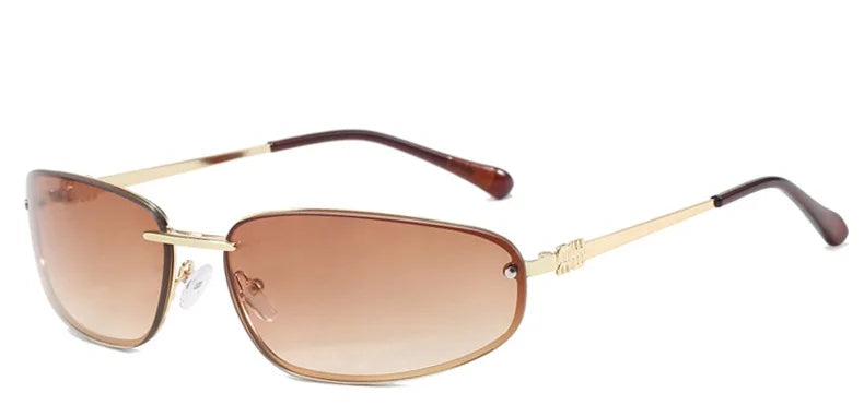 Hochwertige Damen Sonnenbrille – ovales rahmenloses Design, leichtes Material, für Outdoor-Aktivitäten 8