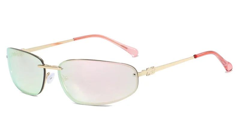 Hochwertige Damen Sonnenbrille – ovales rahmenloses Design, leichtes Material, für Outdoor-Aktivitäten 9