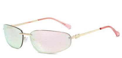 Hochwertige Damen Sonnenbrille – ovales rahmenloses Design, leichtes Material, für Outdoor-Aktivitäten 9