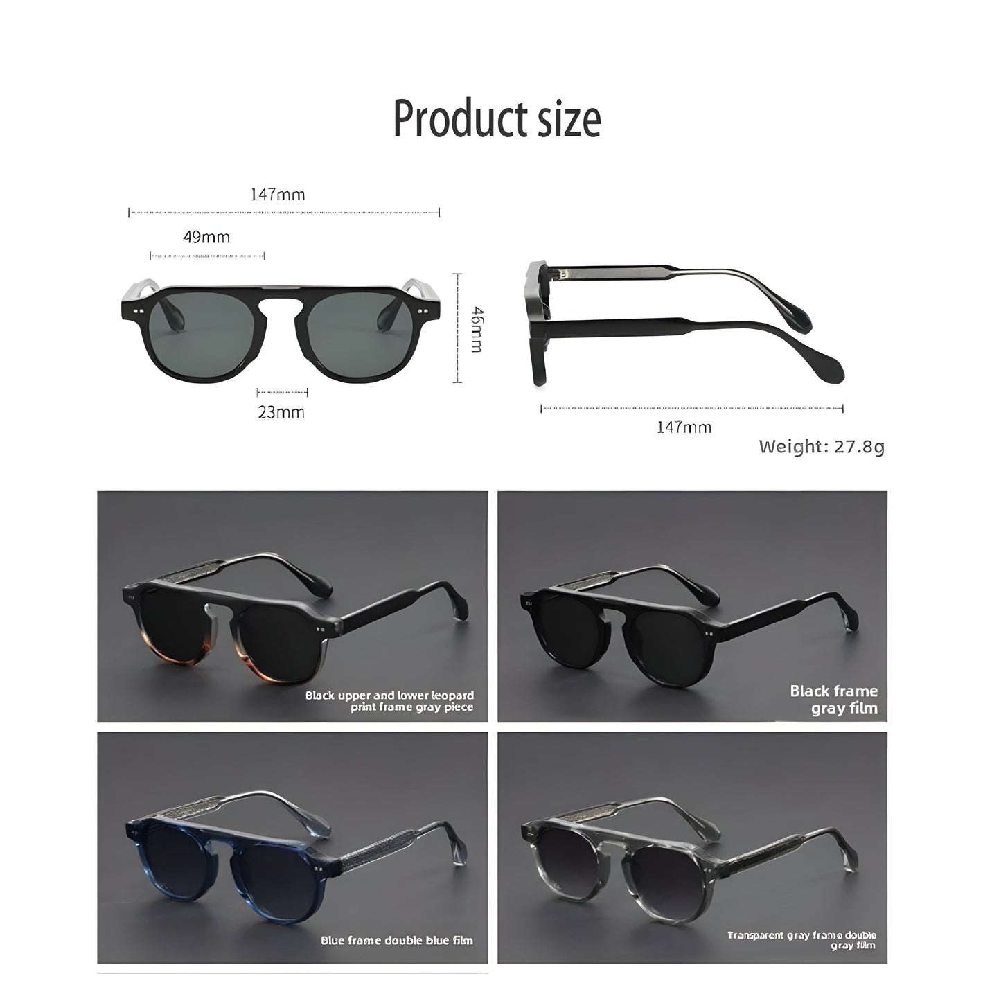 Hochwertige Herren Sonnenbrille – klassisches Retro-Design, leichtes Material, für jeden Anlass 5