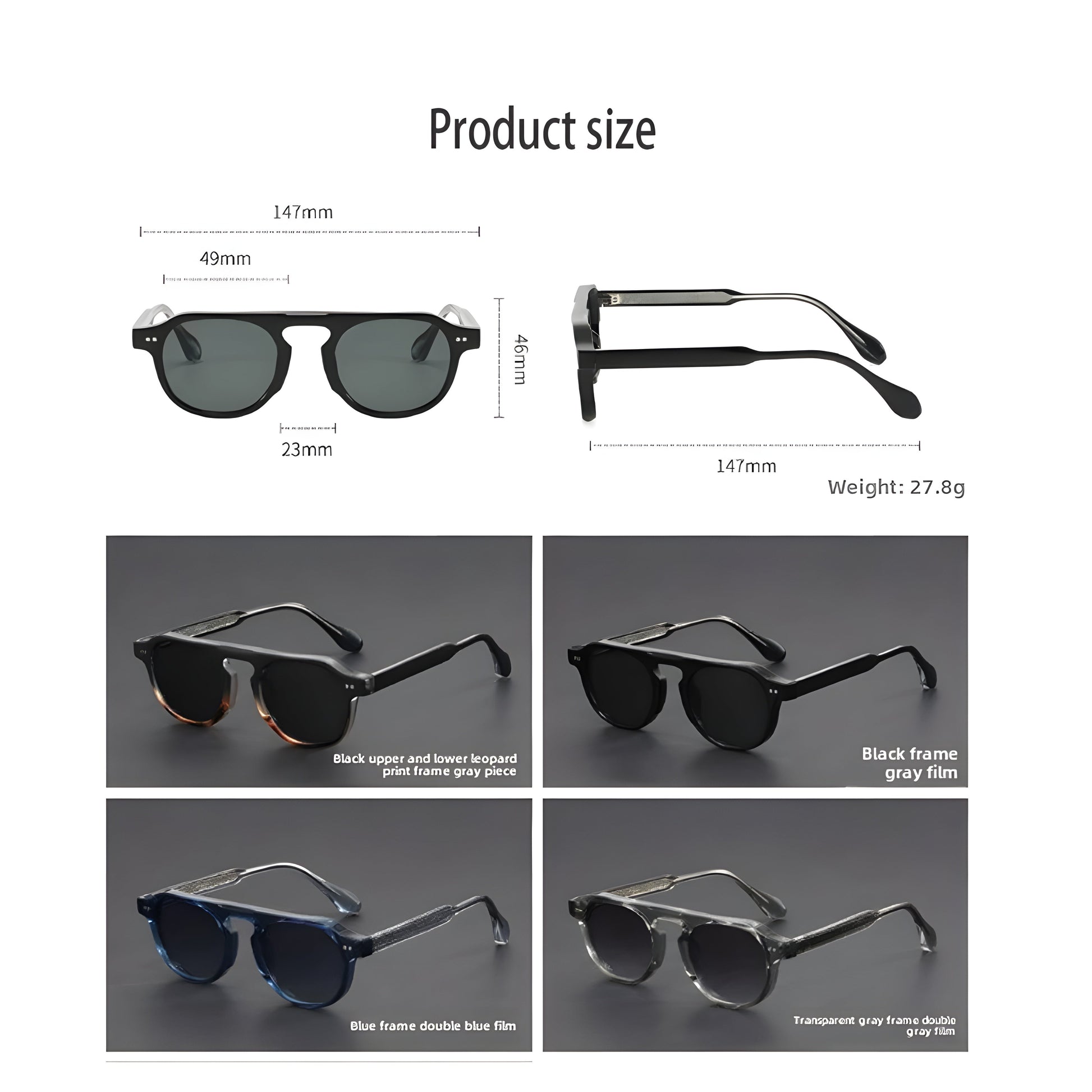 Hochwertige Herren Sonnenbrille – klassisches Retro-Design, leichtes Material, für jeden Anlass 5