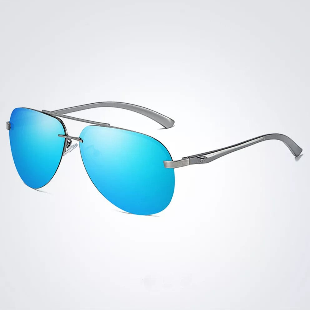 Hochwertige polarisierte Sonnenbrille für Herren und Damen – metallischer Rahmen, verspiegelte Gläser, ideal für den Sommer 4