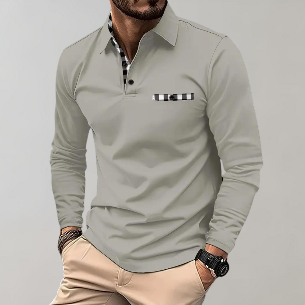 Hochwertiges Herren-Polo-Shirt – Langarm, atmungsaktiv, für Sommer 9