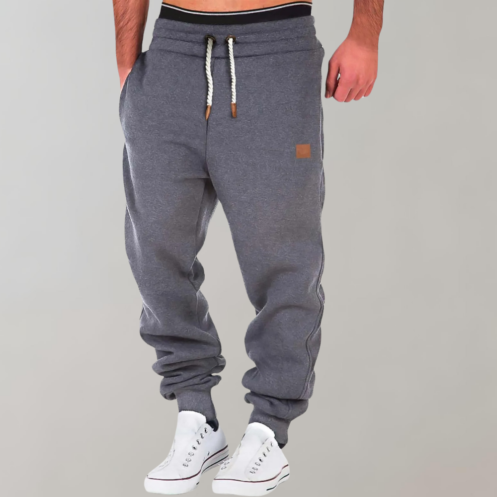 Variant image for Men's Jogging Pants with Adjustable Waist, Comfortable Cotton Track Pants for Active Lifestyle in Navy, Gray, Green, Black-19