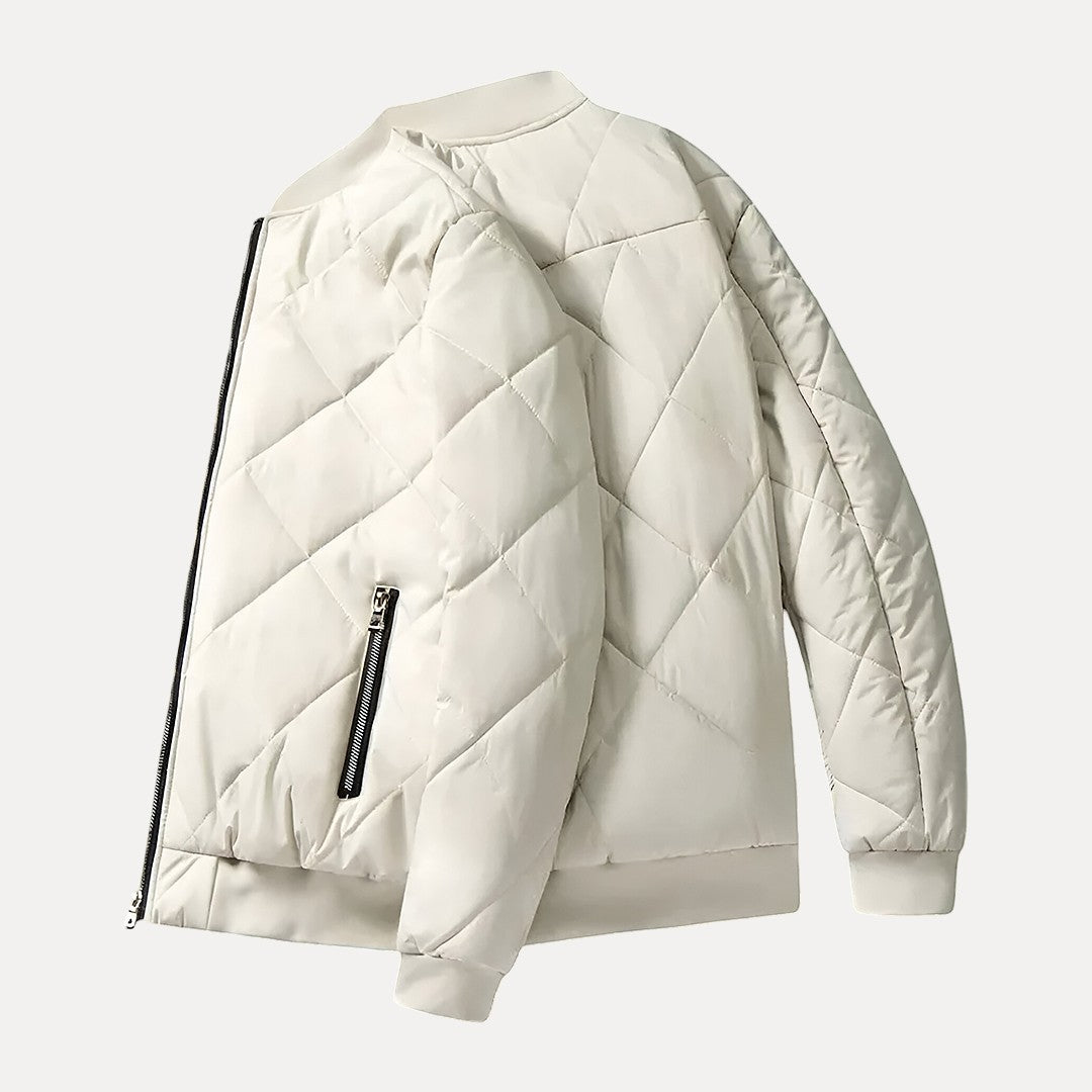 Insulating Men's Bomber Jacket - Quilted Cotton Padded