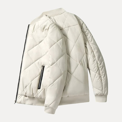 Insulating Men's Bomber Jacket - Quilted Cotton Padded